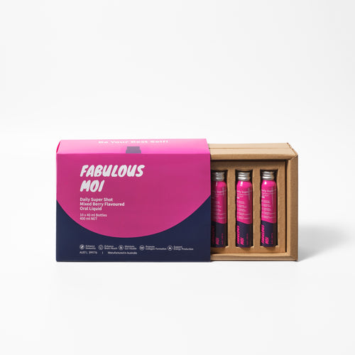 Fabulous Moi Daily Super Shot Mixed Berry Opened Box